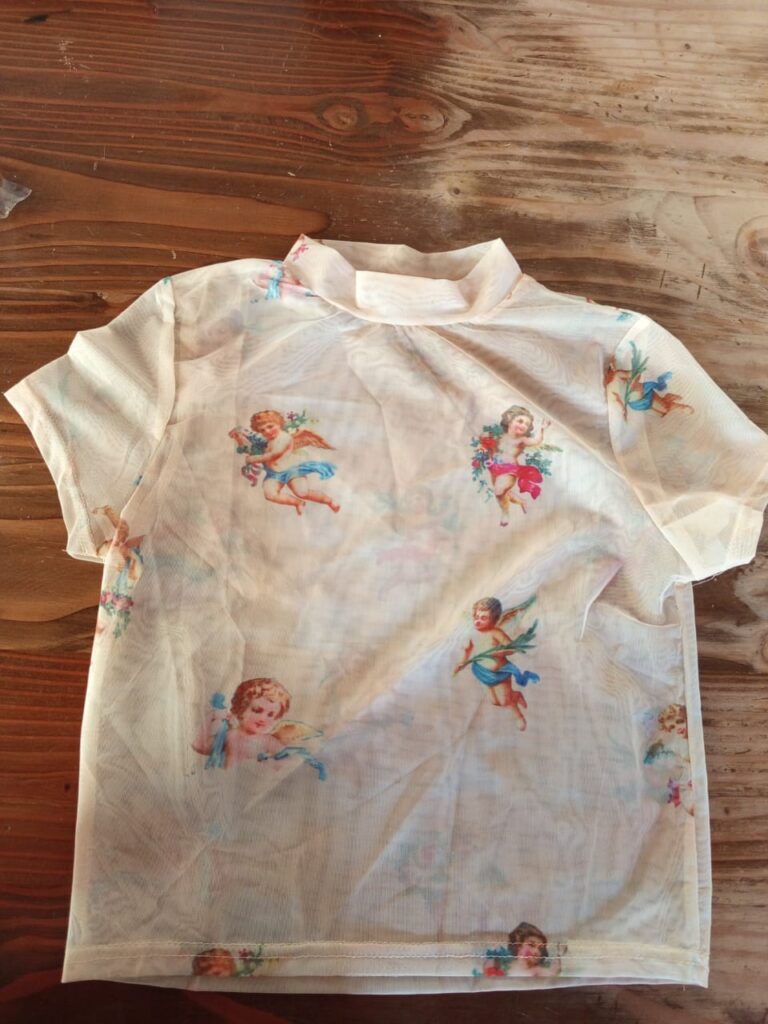 Polera niña transparente